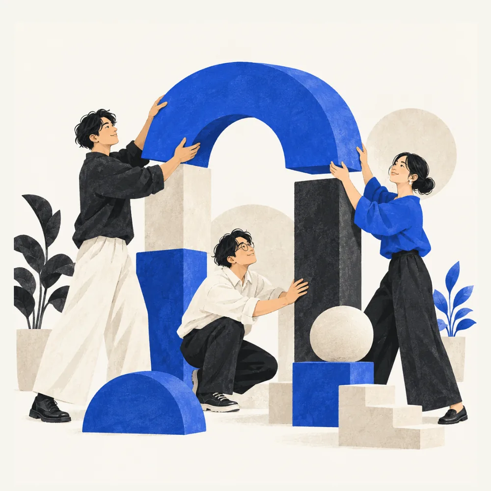 力を貸し合う（BRAVOのクレド）のイラスト