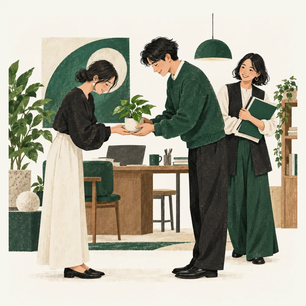 敬意を持って接する（PUREのクレド）のイラスト